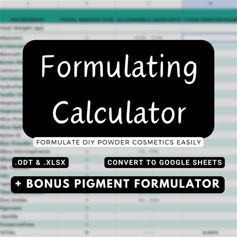 Cosmetic Calculator .